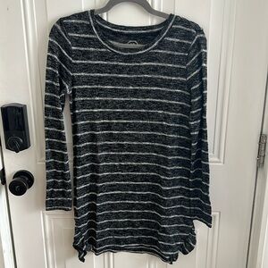 (5/$20) Maurices Black and White Stripe Dress